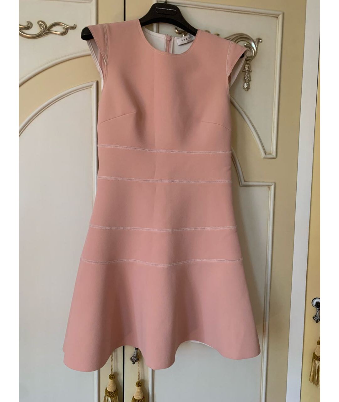 SANDRO Розовое полиэстеровое повседневное платье, фото 6