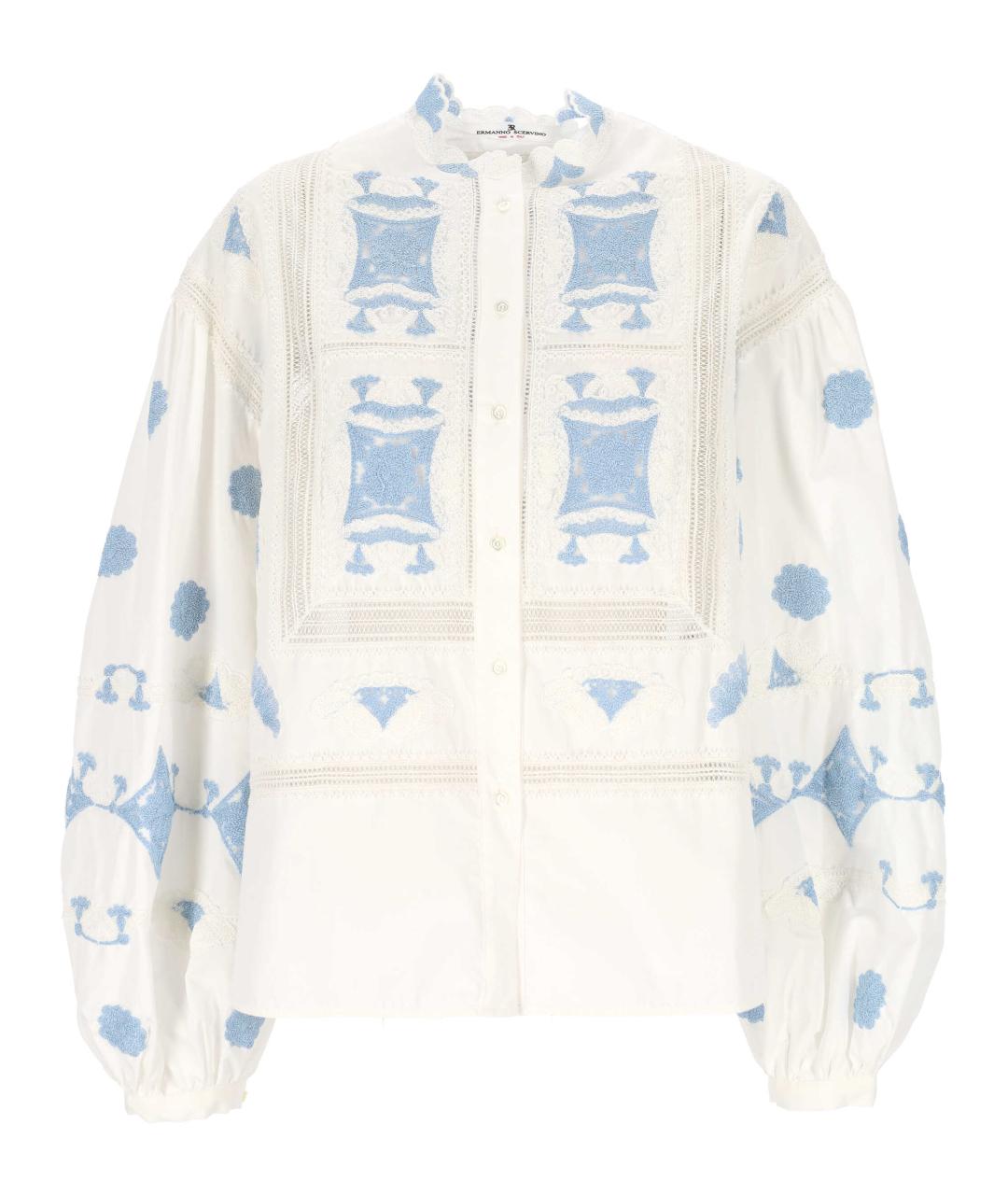 ERMANNO SCERVINO Белая хлопковая рубашка, фото 1