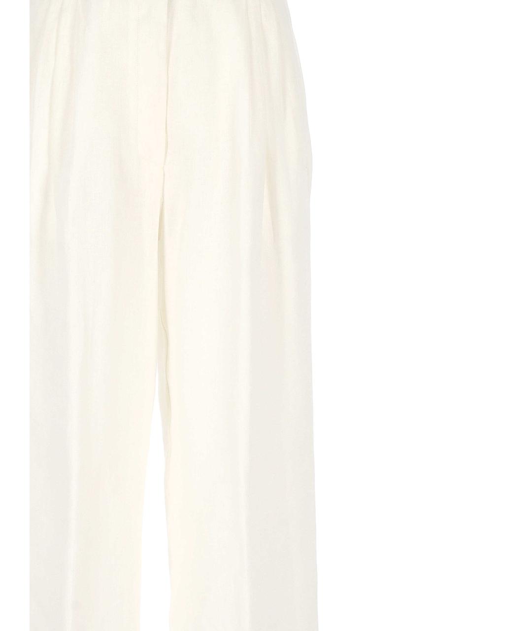 FORTE FORTE Белые прямые брюки, фото 2