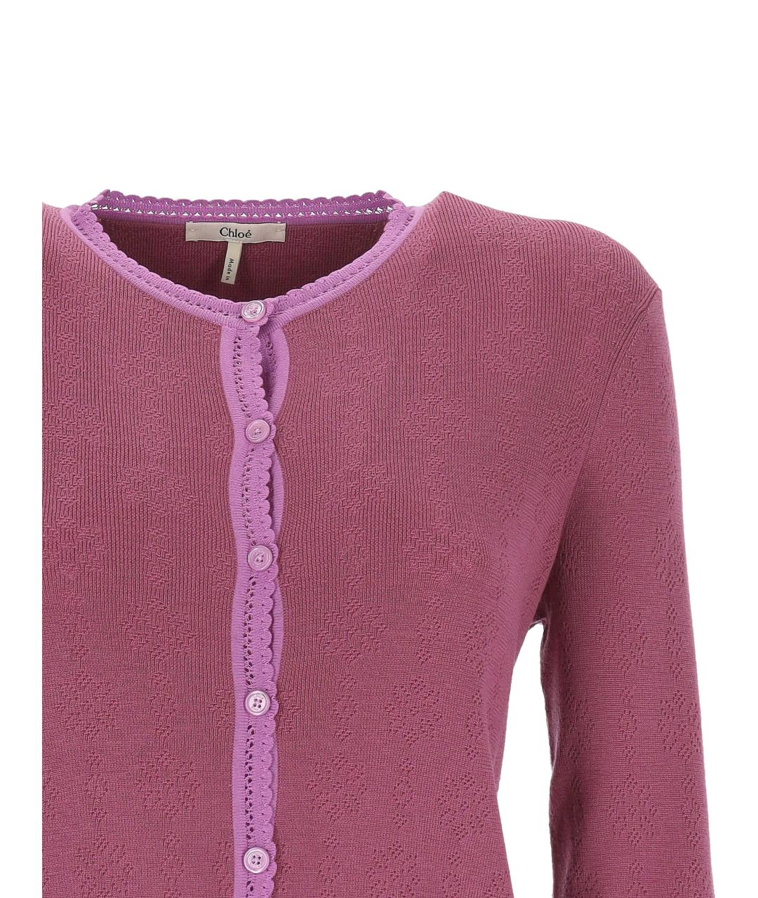 CHLOE Розовый хлопковый кардиган, фото 2