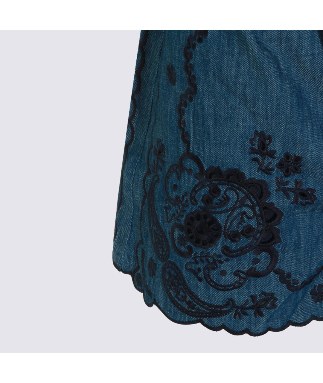 ZIMMERMANN Синие хлопковые шорты, фото 4
