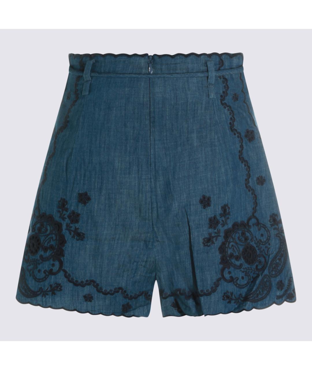 ZIMMERMANN Синие хлопковые шорты, фото 2