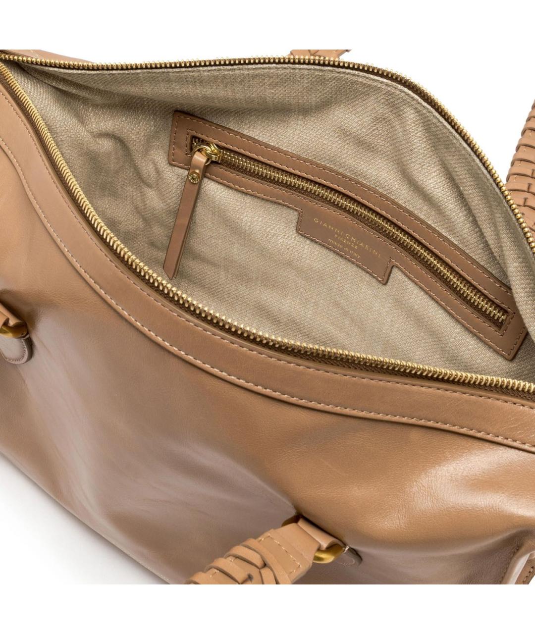 Gianni Chiarini Коричневая кожаная сумка через плечо, фото 4