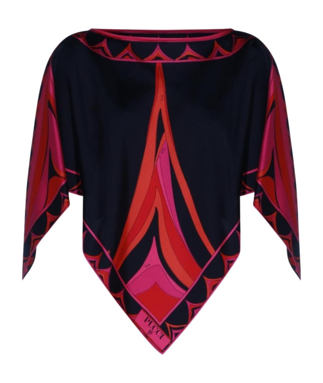 EMILIO PUCCI Мульти шелковая блузы, фото 1