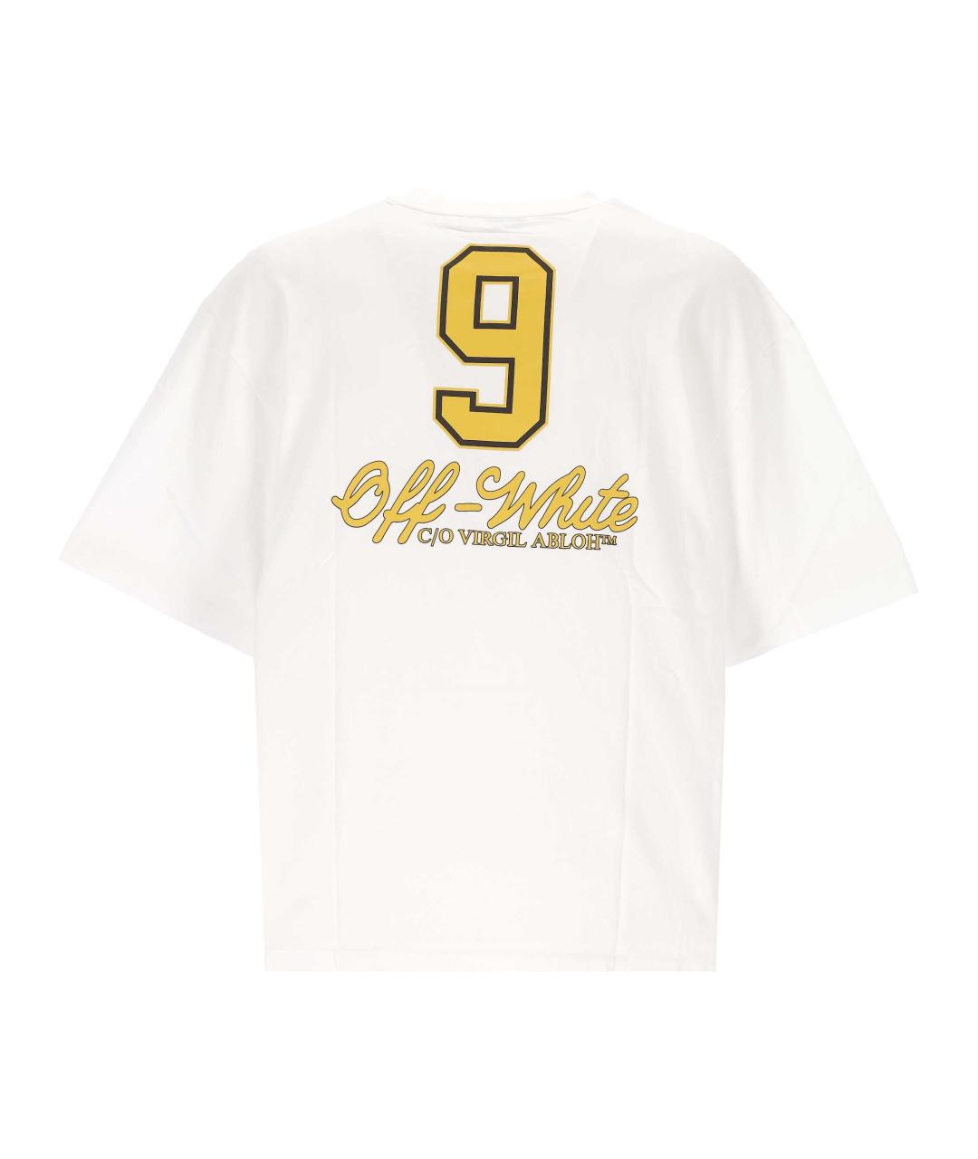 OFF-WHITE Белая хлопковая футболка, фото 3