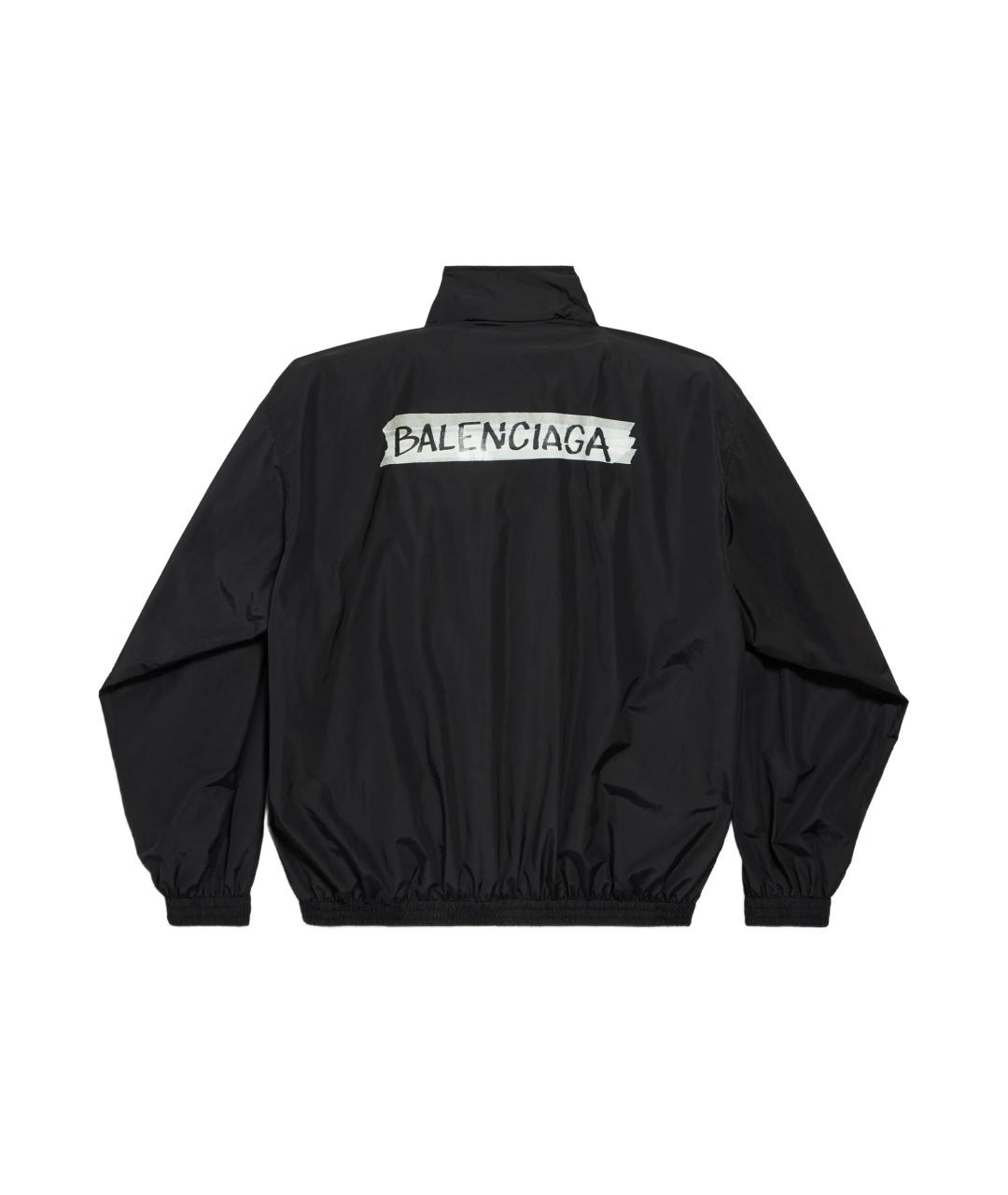 BALENCIAGA Черная полиэстеровая куртка, фото 3