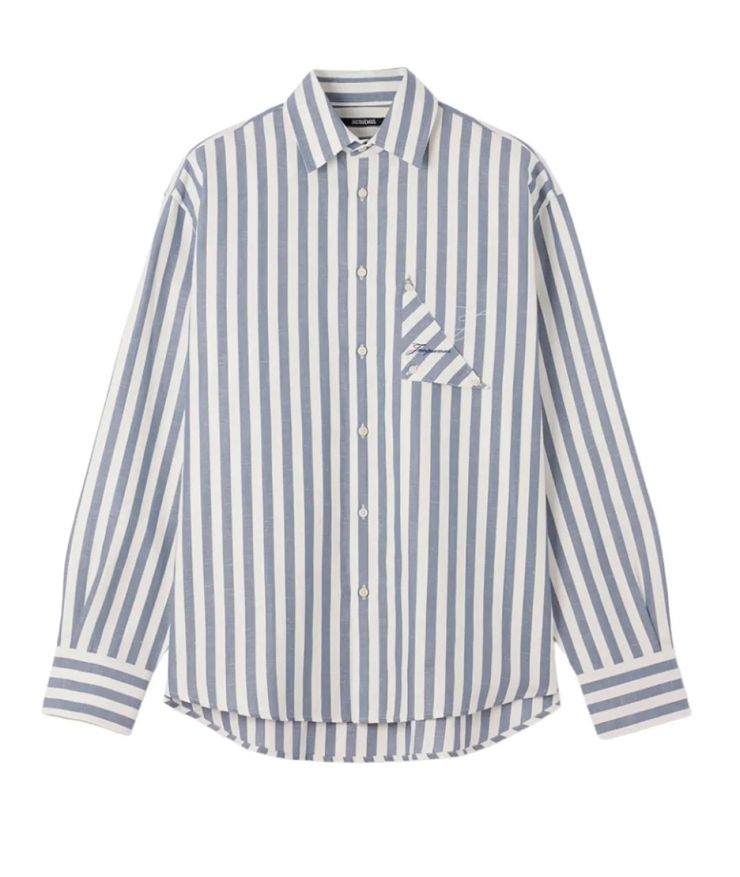 JACQUEMUS Голубая хлопковая кэжуал рубашка, фото 1