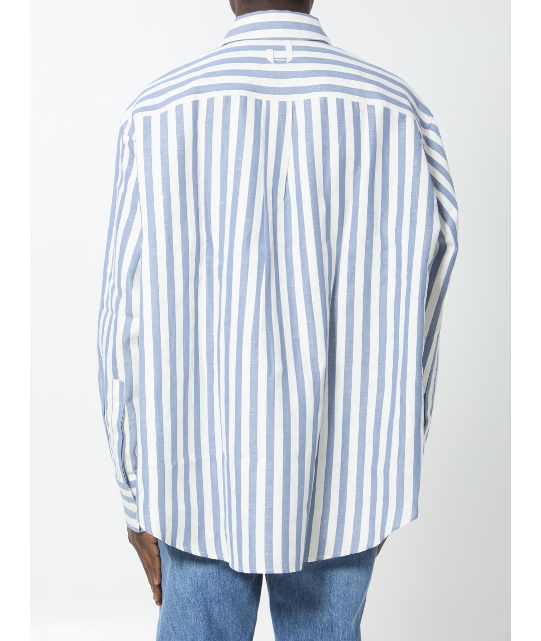 JACQUEMUS Голубая хлопковая кэжуал рубашка, фото 5