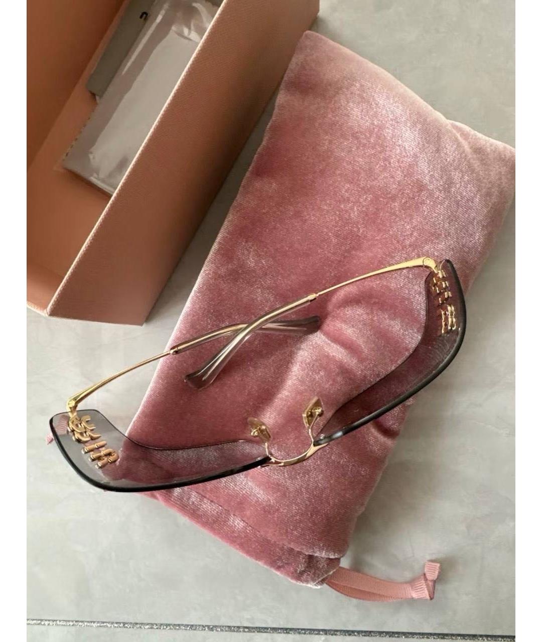 MIU MIU Серые металлические солнцезащитные очки, фото 2