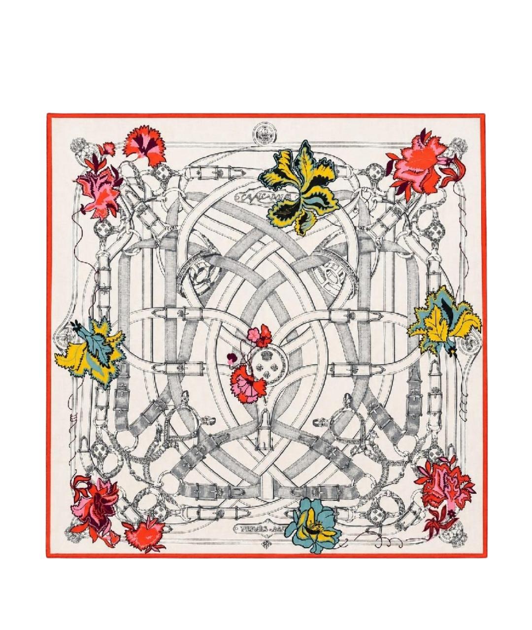 HERMES Мульти кашемировый платок, фото 1