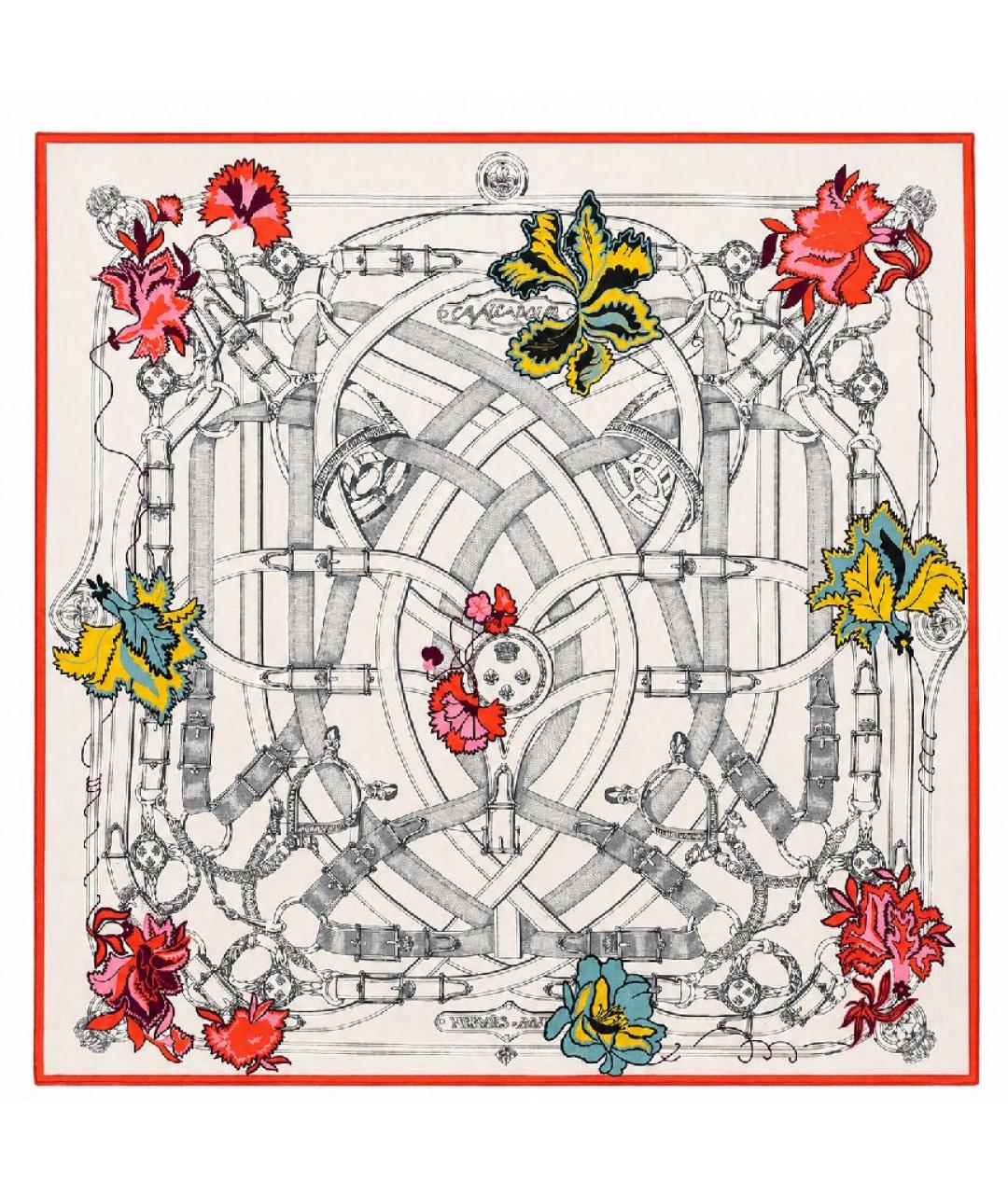 HERMES Мульти кашемировый платок, фото 8