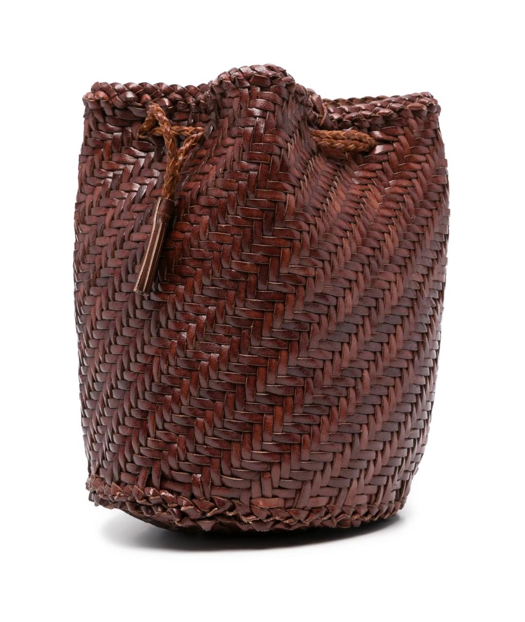 Dragon Diffusion Коричневая кожаная сумка через плечо, фото 3