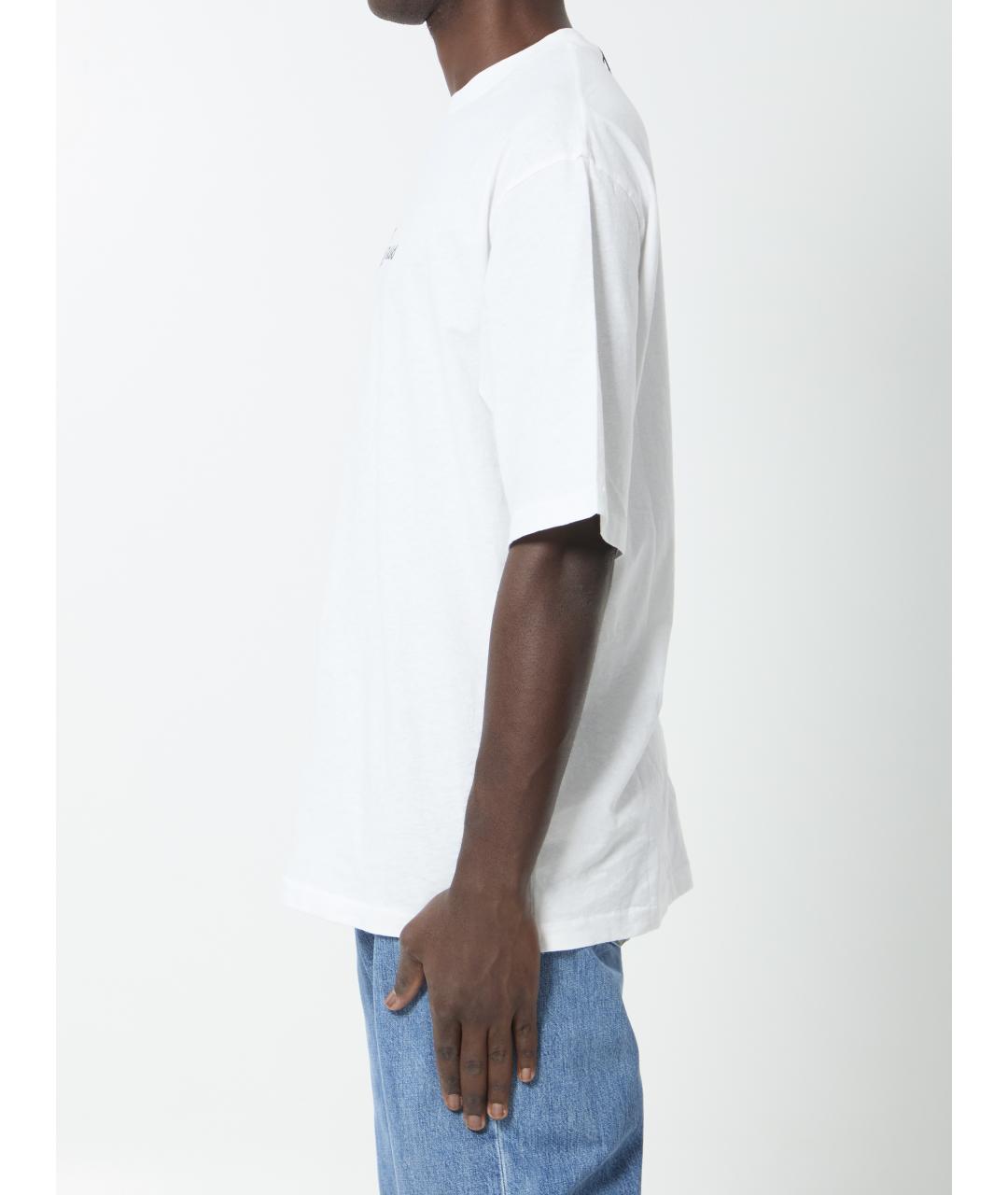JACQUEMUS Белая хлопковая футболка, фото 4