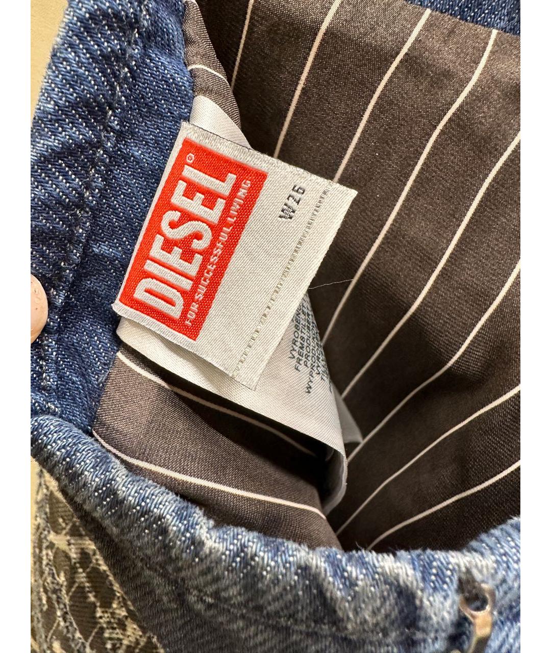 DIESEL Темно-синие хлопковые джинсы клеш, фото 4