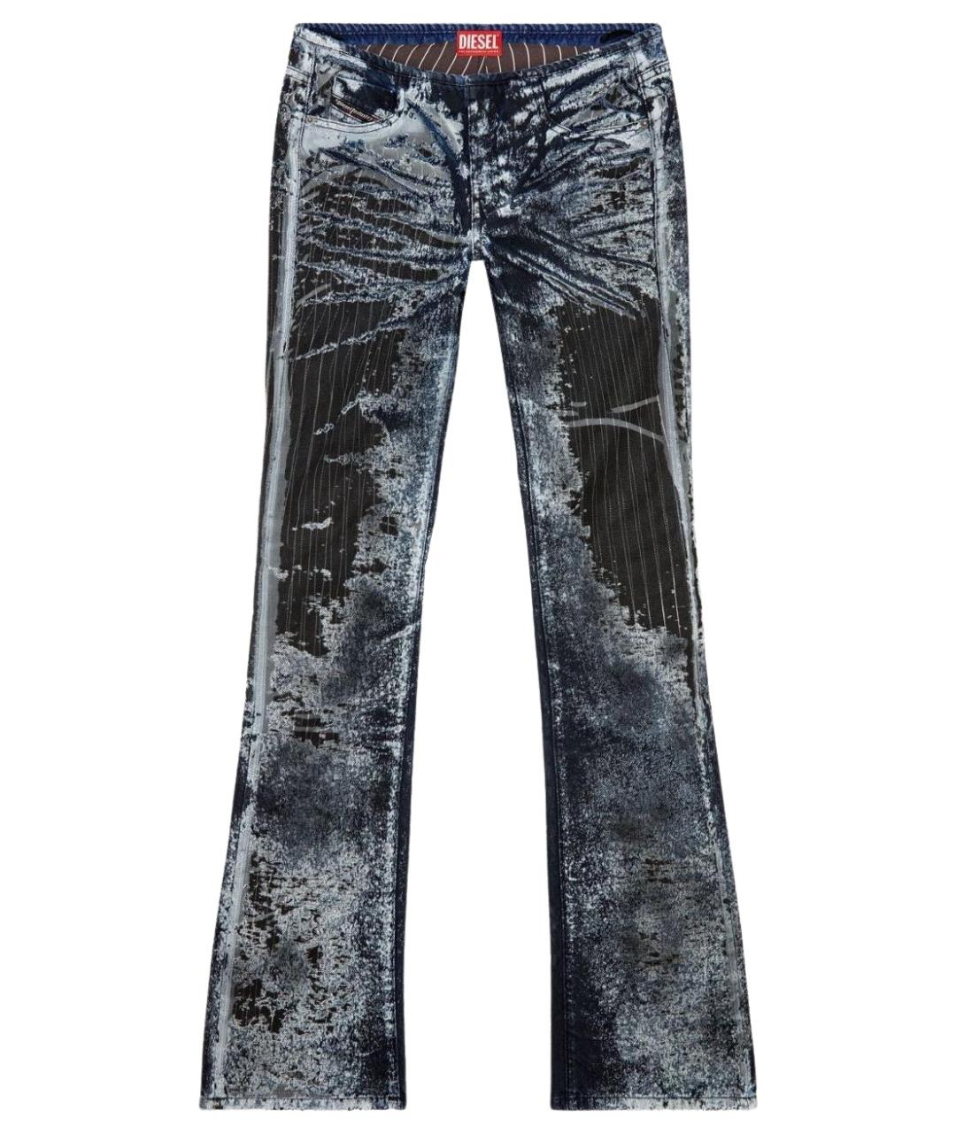 DIESEL Темно-синие хлопковые джинсы клеш, фото 1