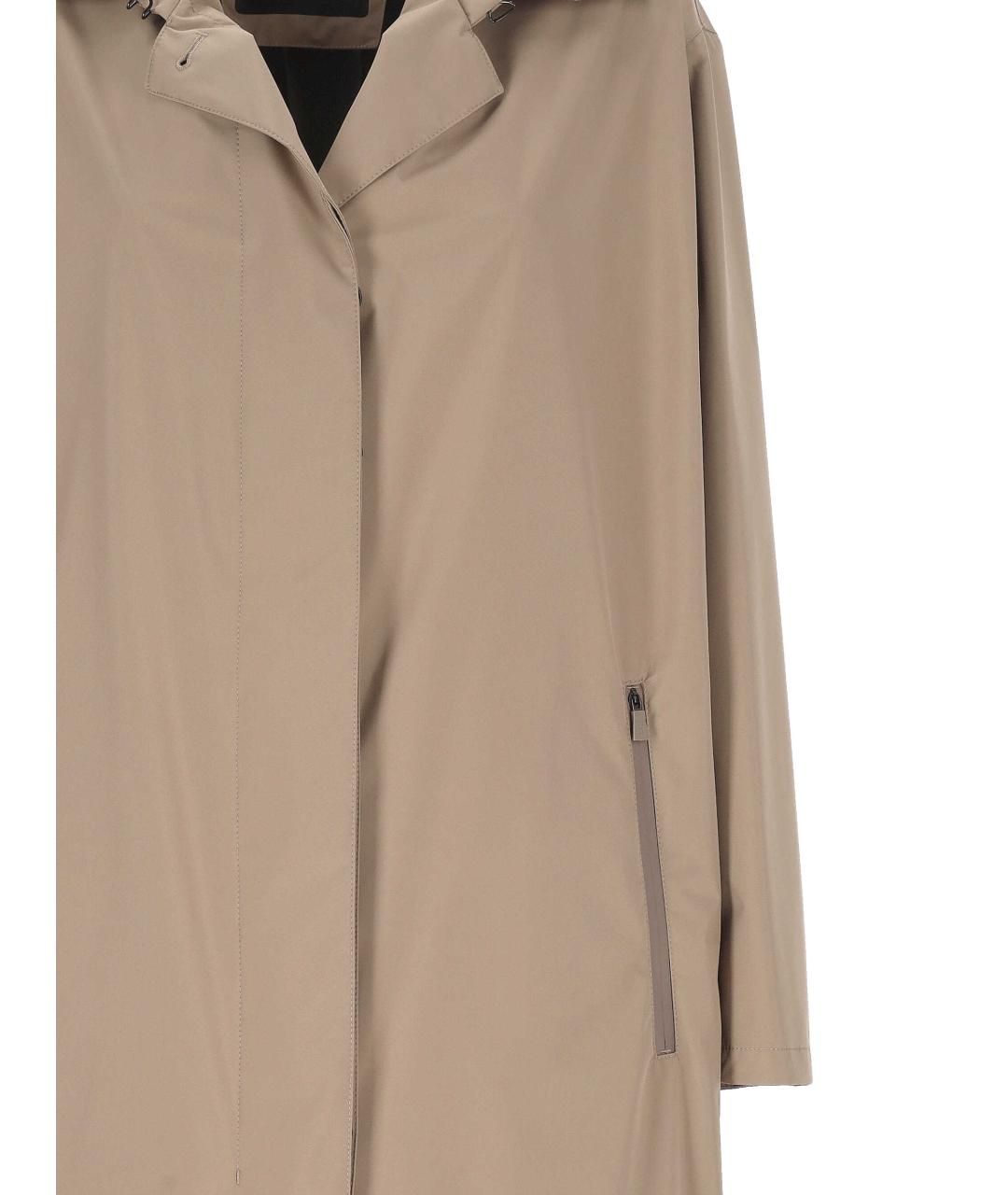 HERNO Бежевый полиэстеровый тренч/плащ, фото 2
