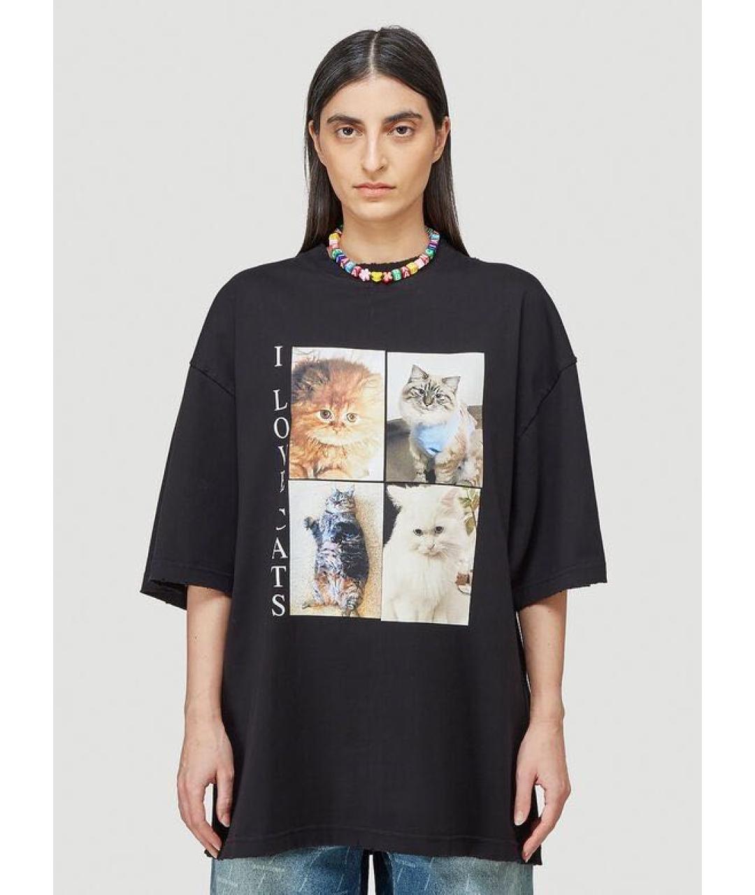 BALENCIAGA Черная футболка, фото 2