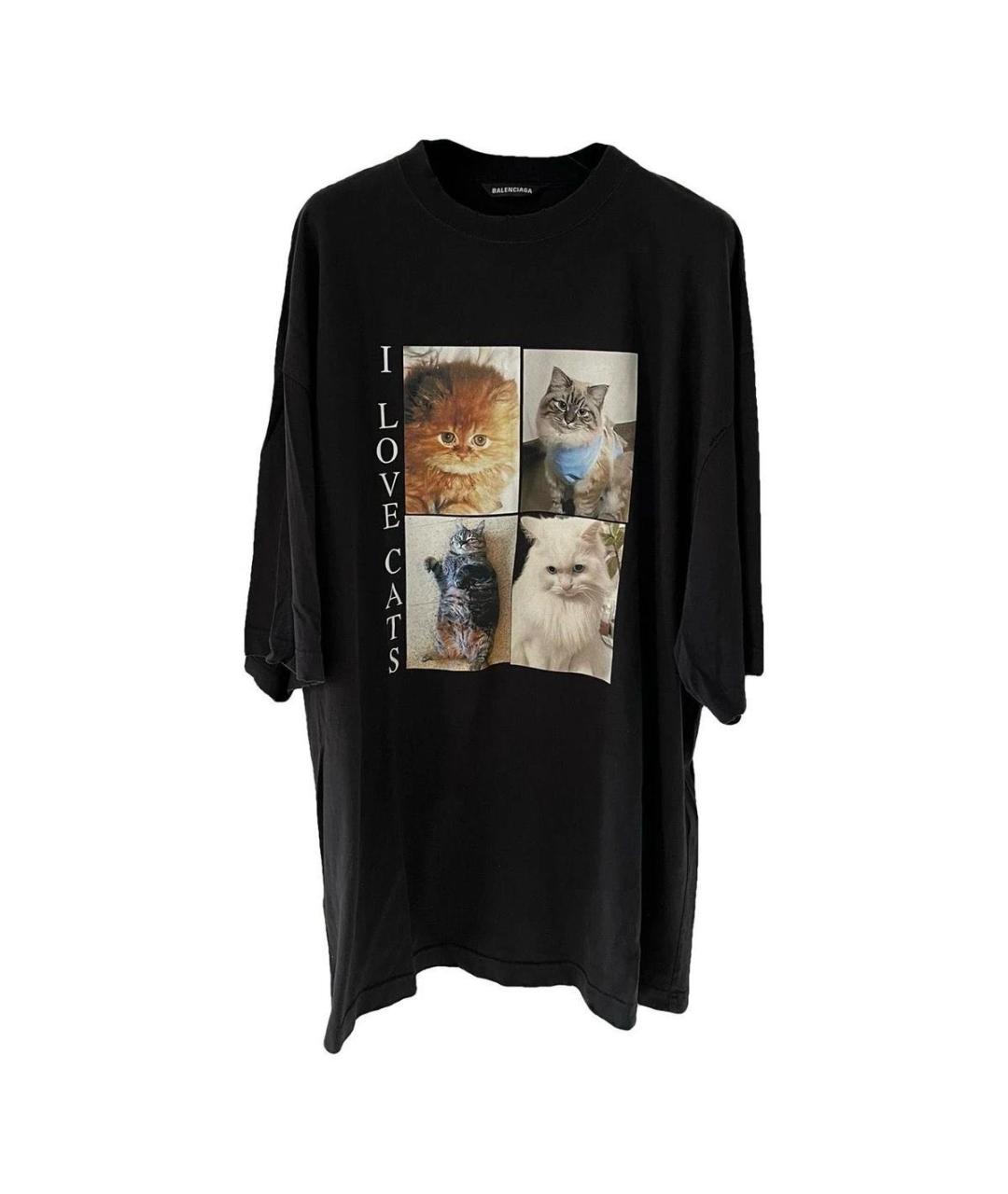 BALENCIAGA Черная футболка, фото 3