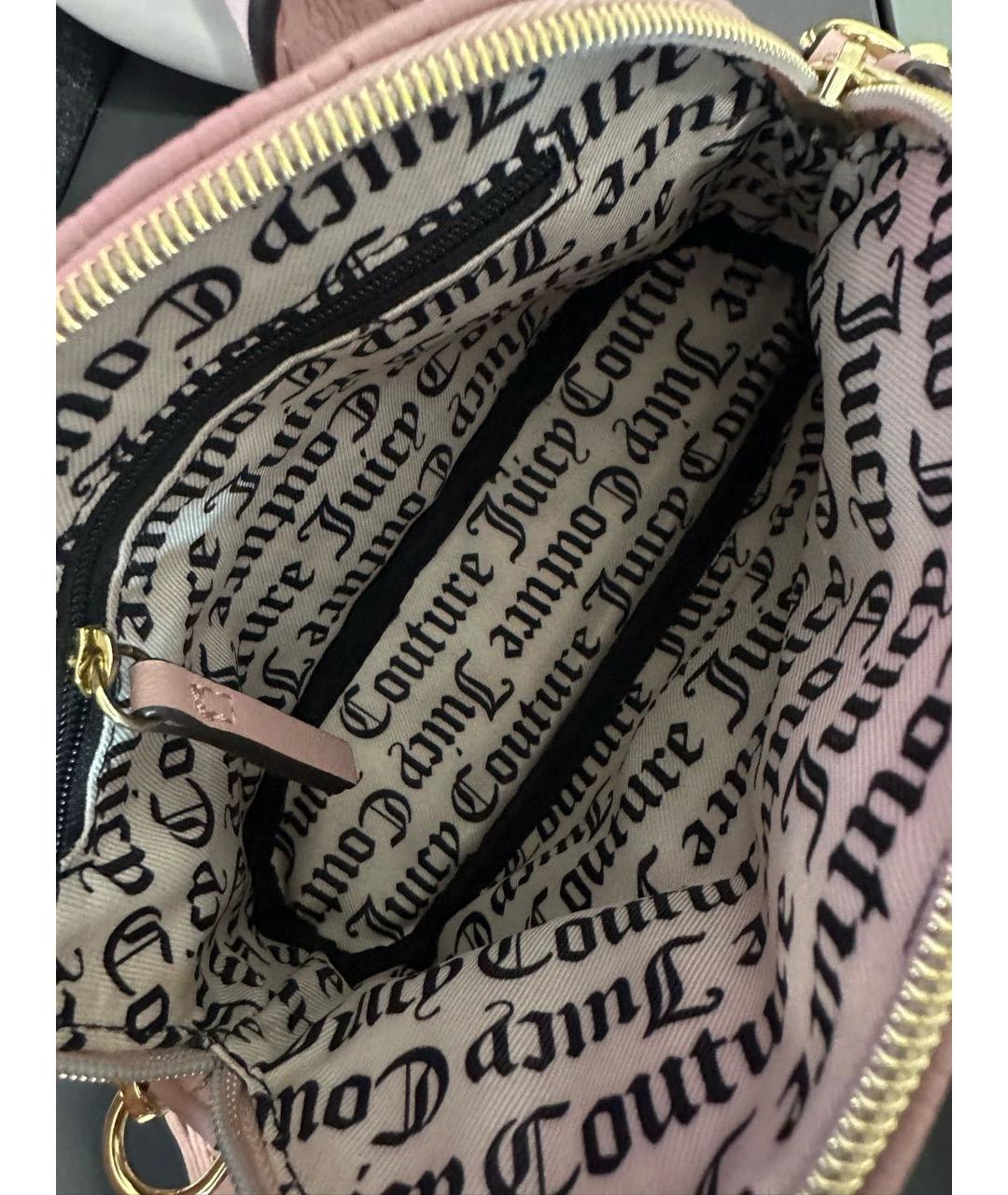 JUICY COUTURE Розовая сумка с короткими ручками из искусственной кожи, фото 4