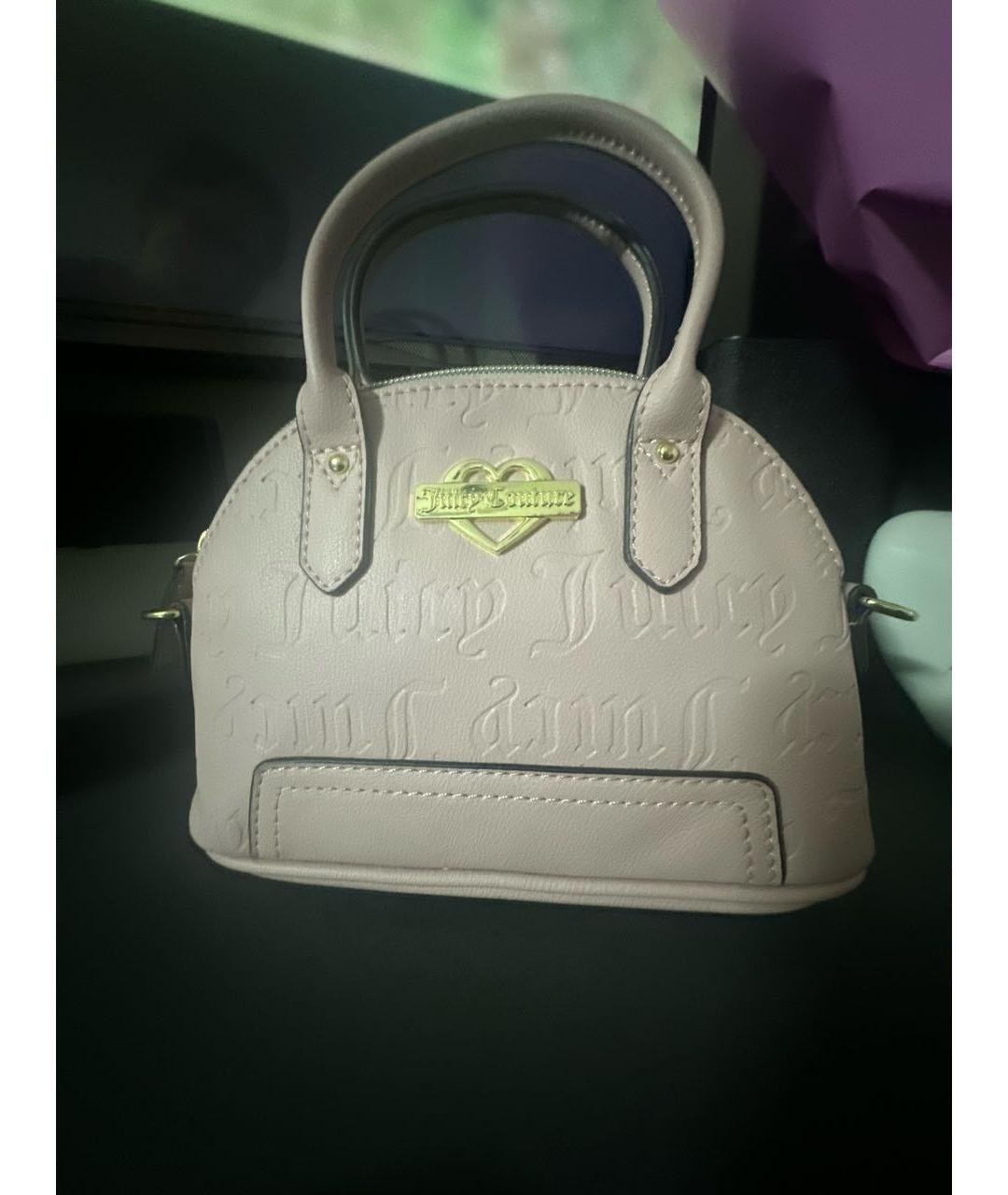 JUICY COUTURE Розовая сумка с короткими ручками из искусственной кожи, фото 3
