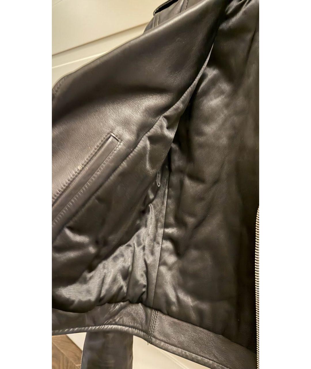 SAINT LAURENT Черная кожаная куртка, фото 6