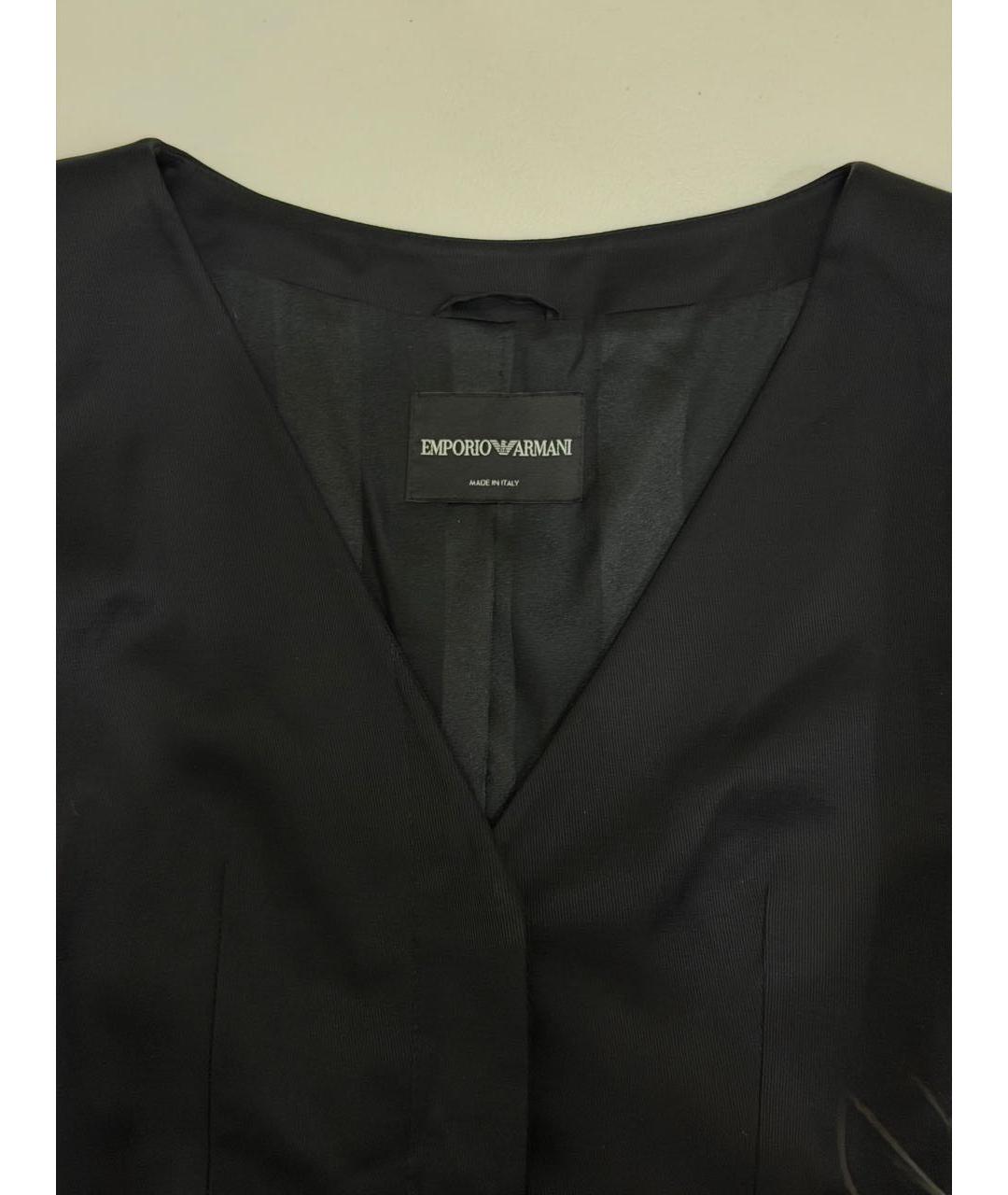 EMPORIO ARMANI Черный вискозный жакет/пиджак, фото 6