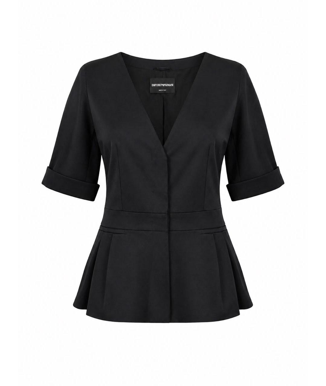 EMPORIO ARMANI Черный вискозный жакет/пиджак, фото 1