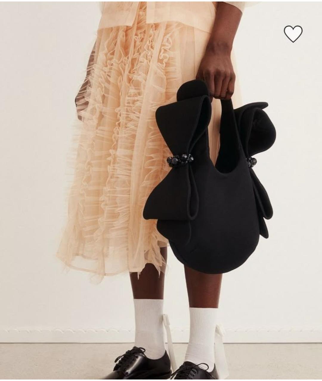 SIMONE ROCHA Черная синтетическая сумка с короткими ручками, фото 6