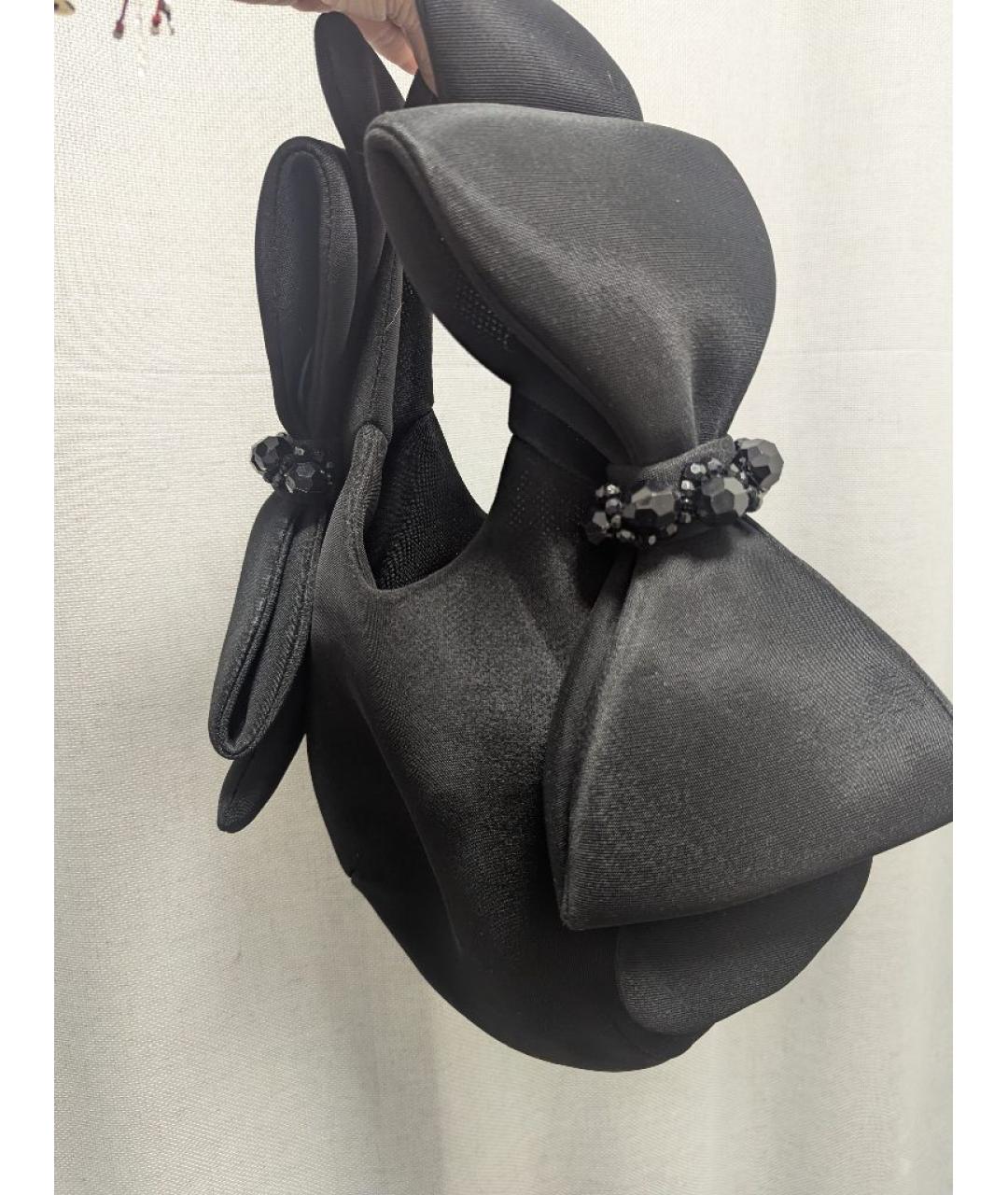 SIMONE ROCHA Черная синтетическая сумка с короткими ручками, фото 4