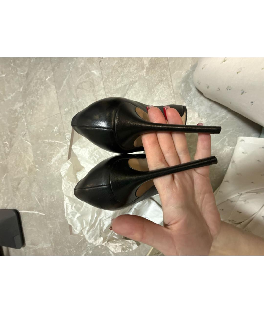 JIMMY CHOO Черные кожаные туфли, фото 7