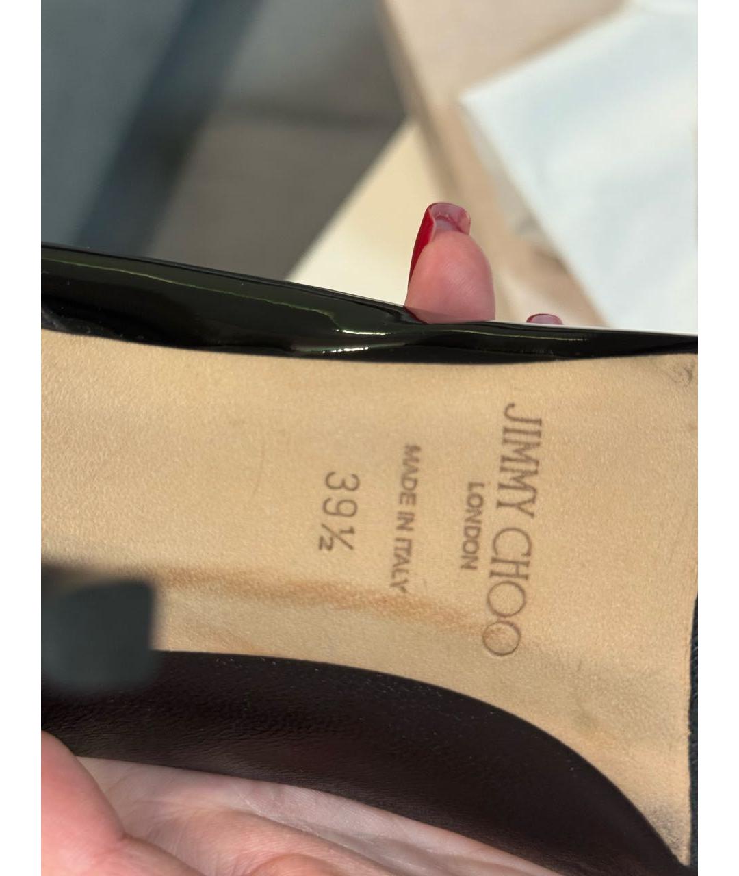 JIMMY CHOO Черные кожаные туфли, фото 5