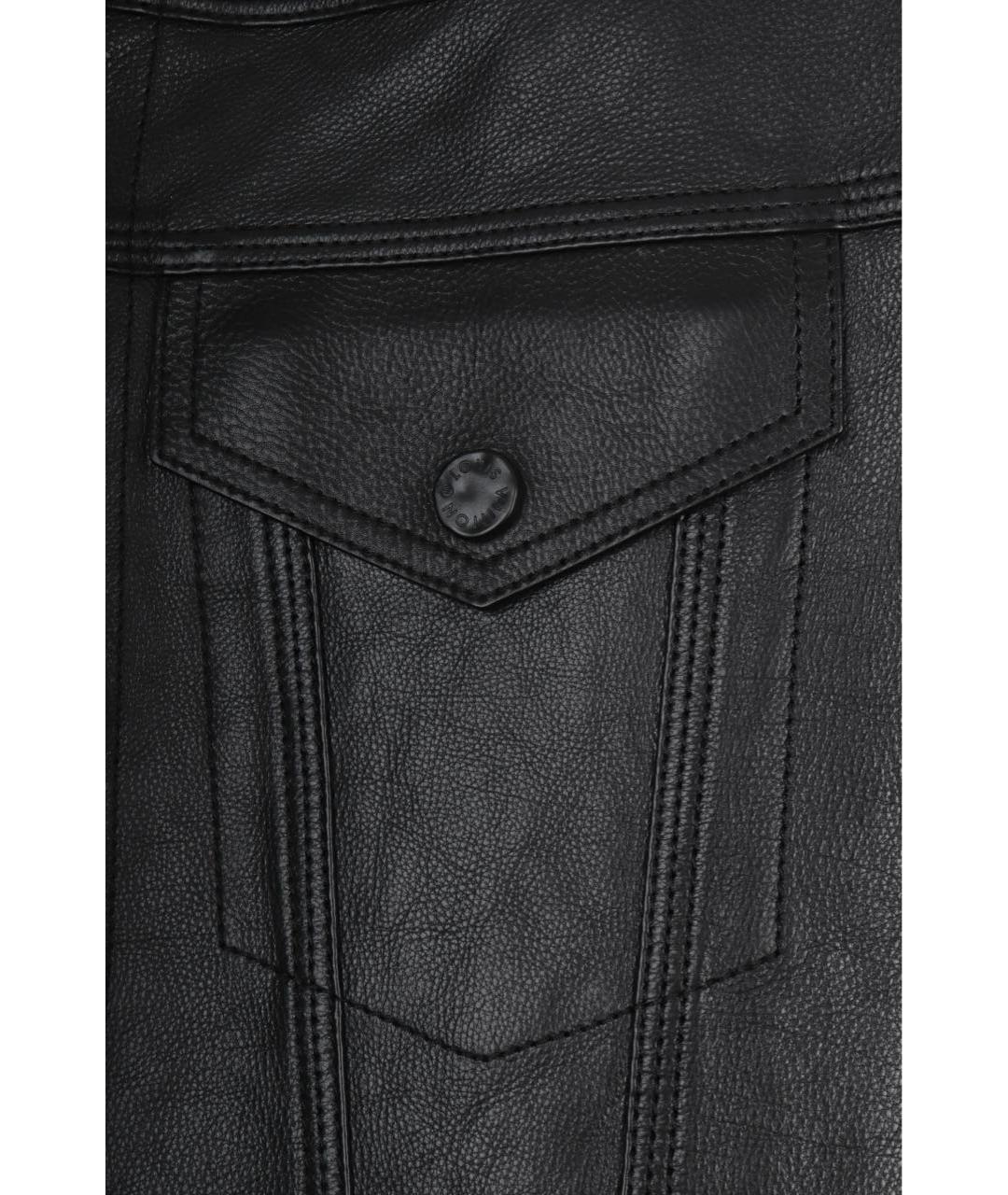LOUIS VUITTON Черная кожаная куртка, фото 3