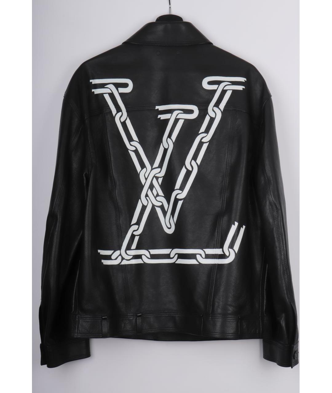 LOUIS VUITTON Черная кожаная куртка, фото 2