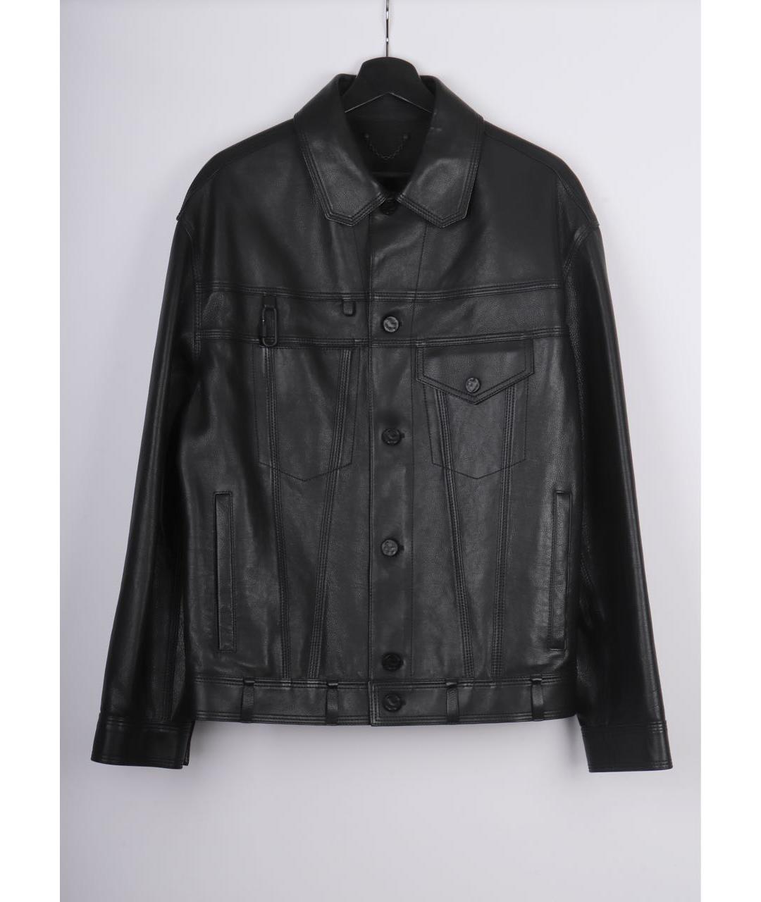LOUIS VUITTON Черная кожаная куртка, фото 9