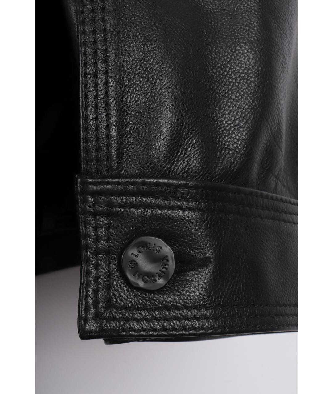 LOUIS VUITTON Черная кожаная куртка, фото 5