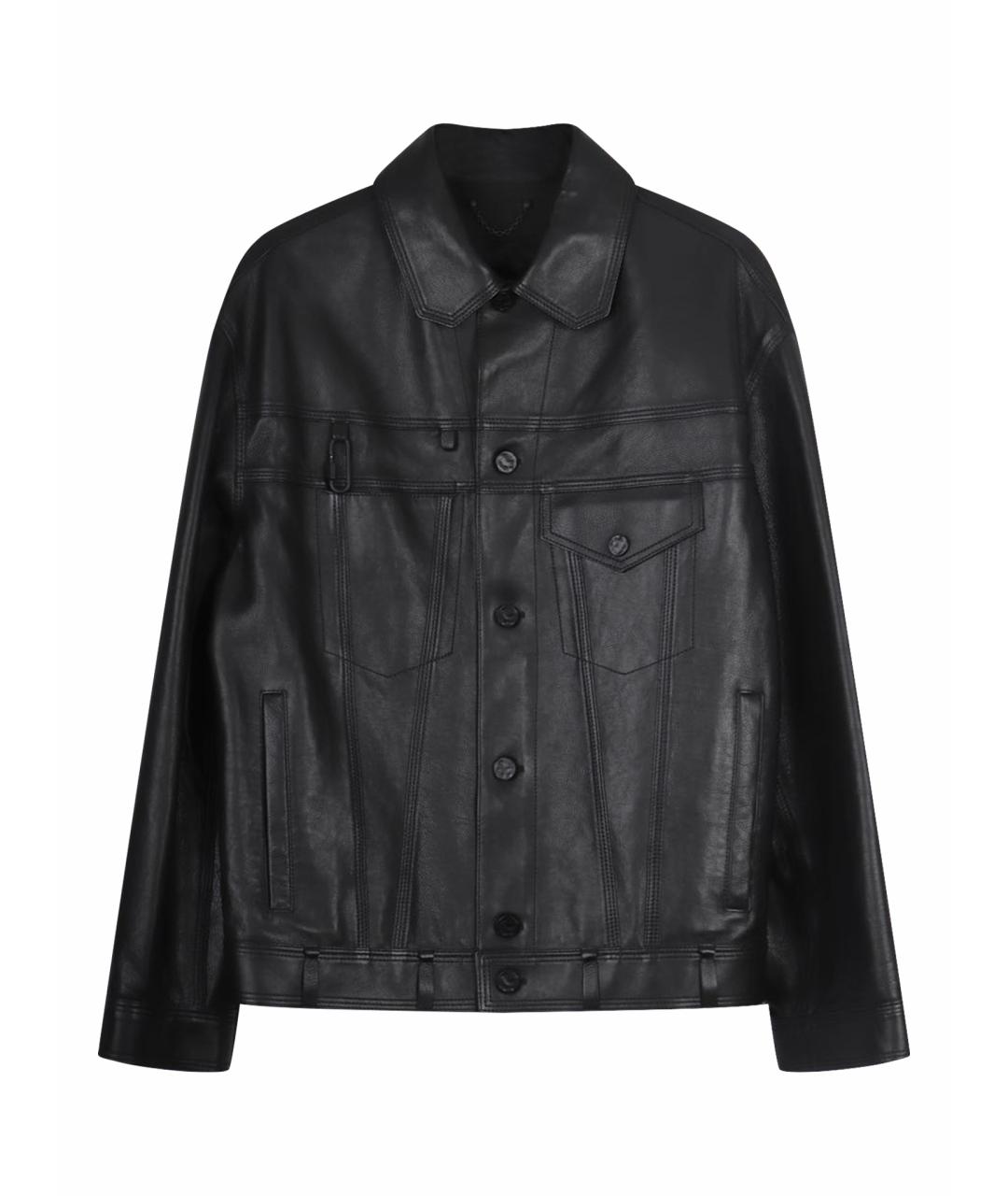 LOUIS VUITTON Черная кожаная куртка, фото 1