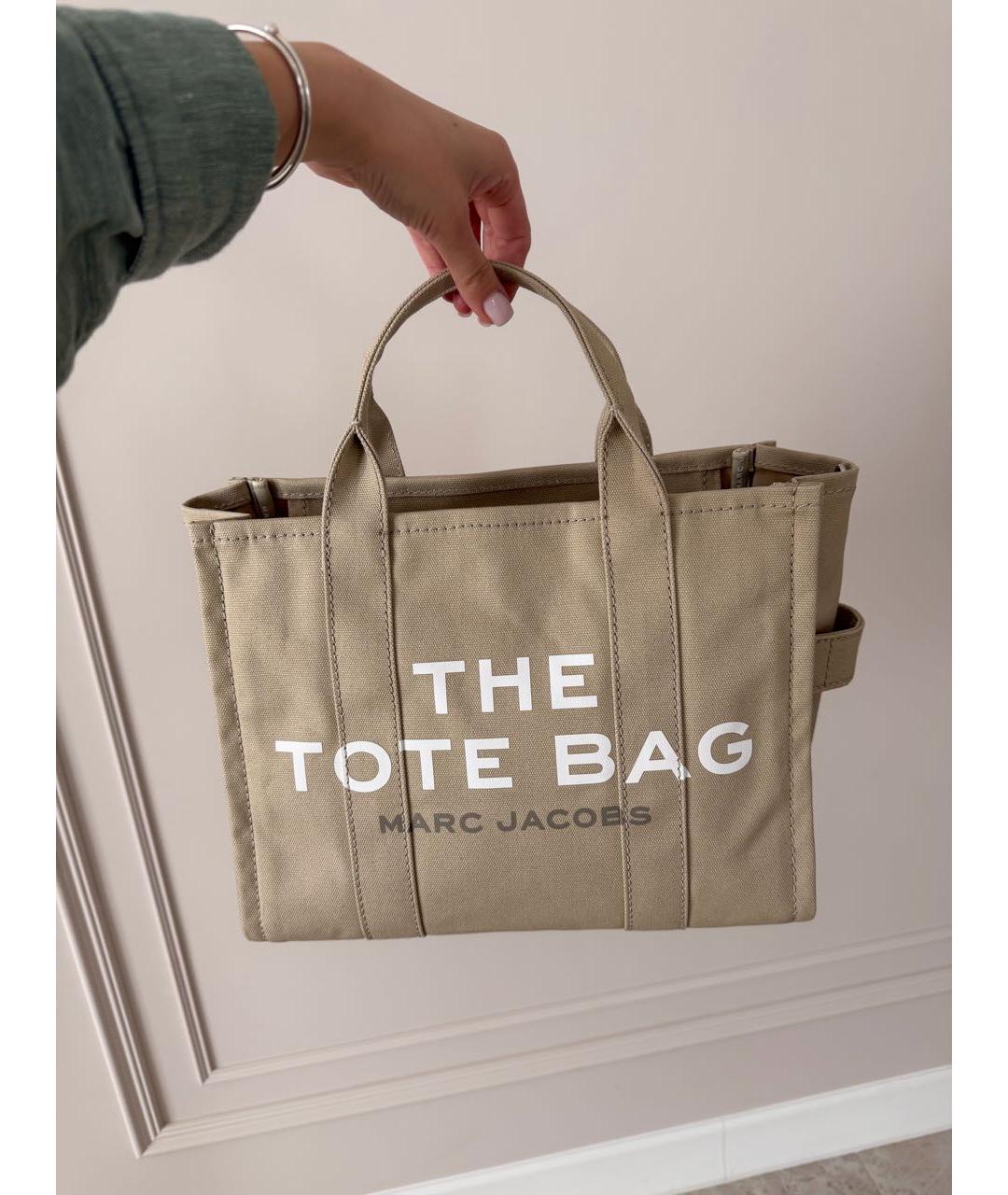MARC JACOBS Бежевая тканевая сумка тоут, фото 5