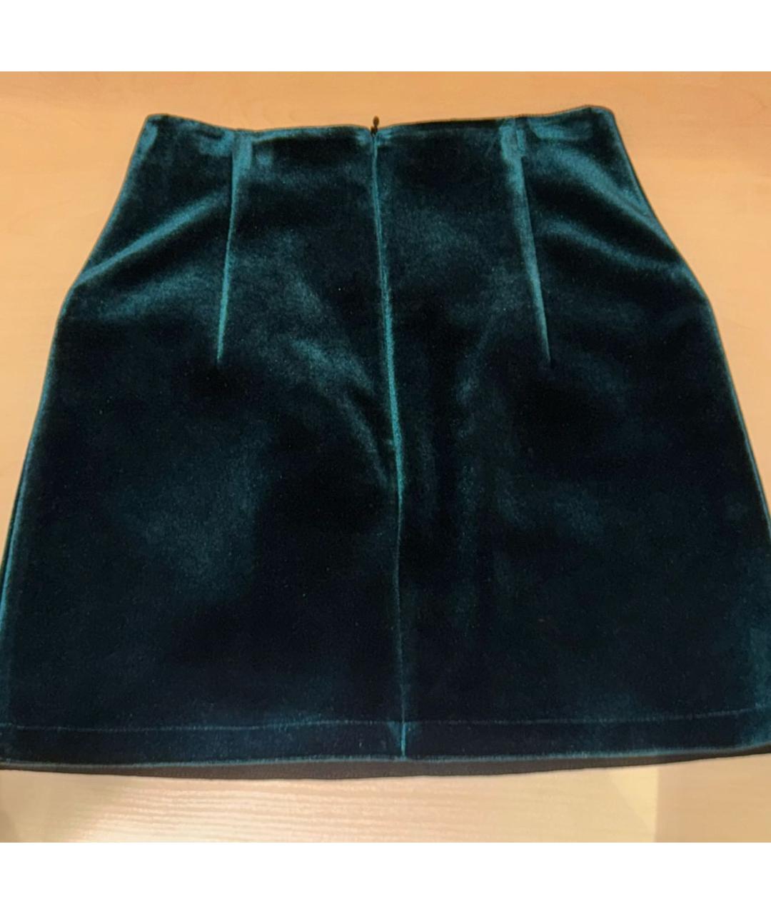 SANDRO Зеленая бархатная юбка мини, фото 2