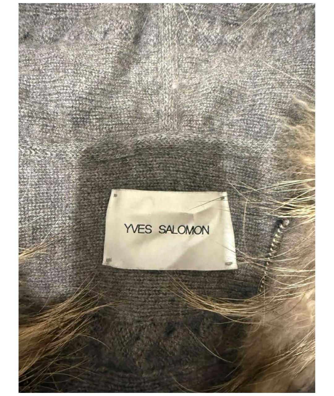 YVES SALOMON Антрацитовый кашемировый кардиган, фото 3