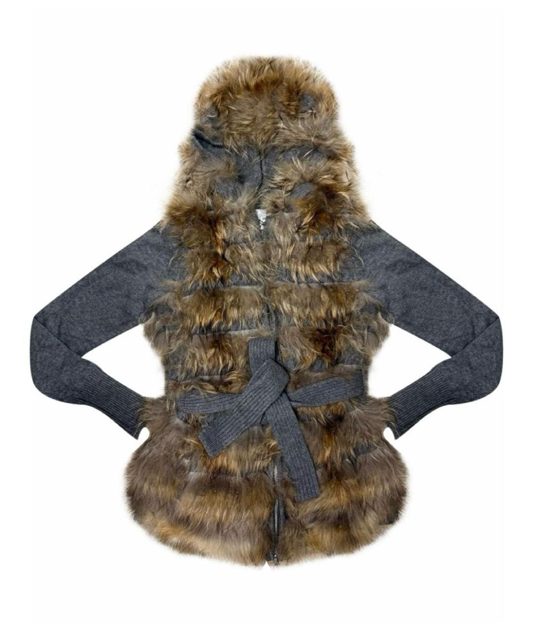 YVES SALOMON Антрацитовый кашемировый кардиган, фото 1