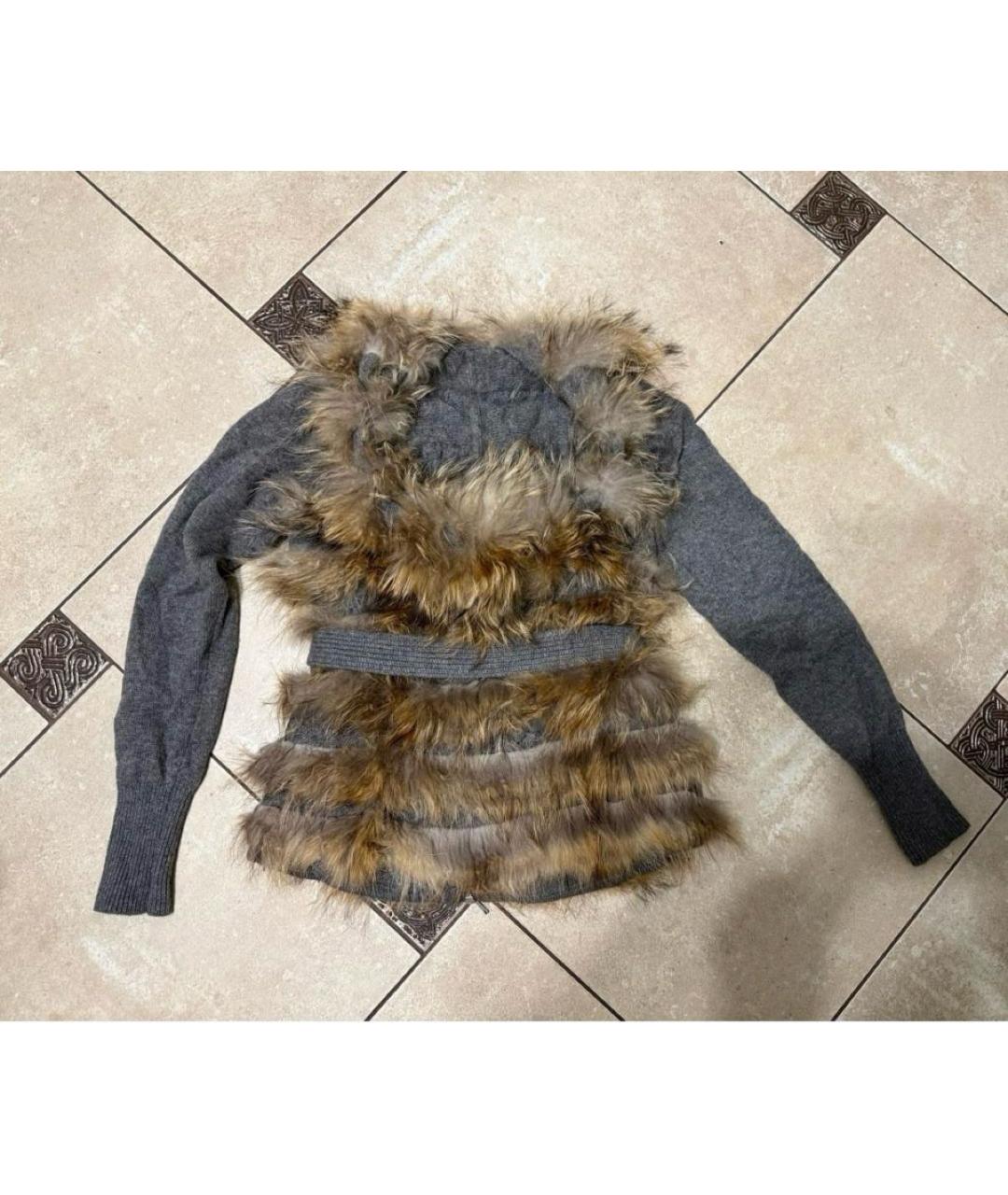 YVES SALOMON Антрацитовый кашемировый кардиган, фото 2