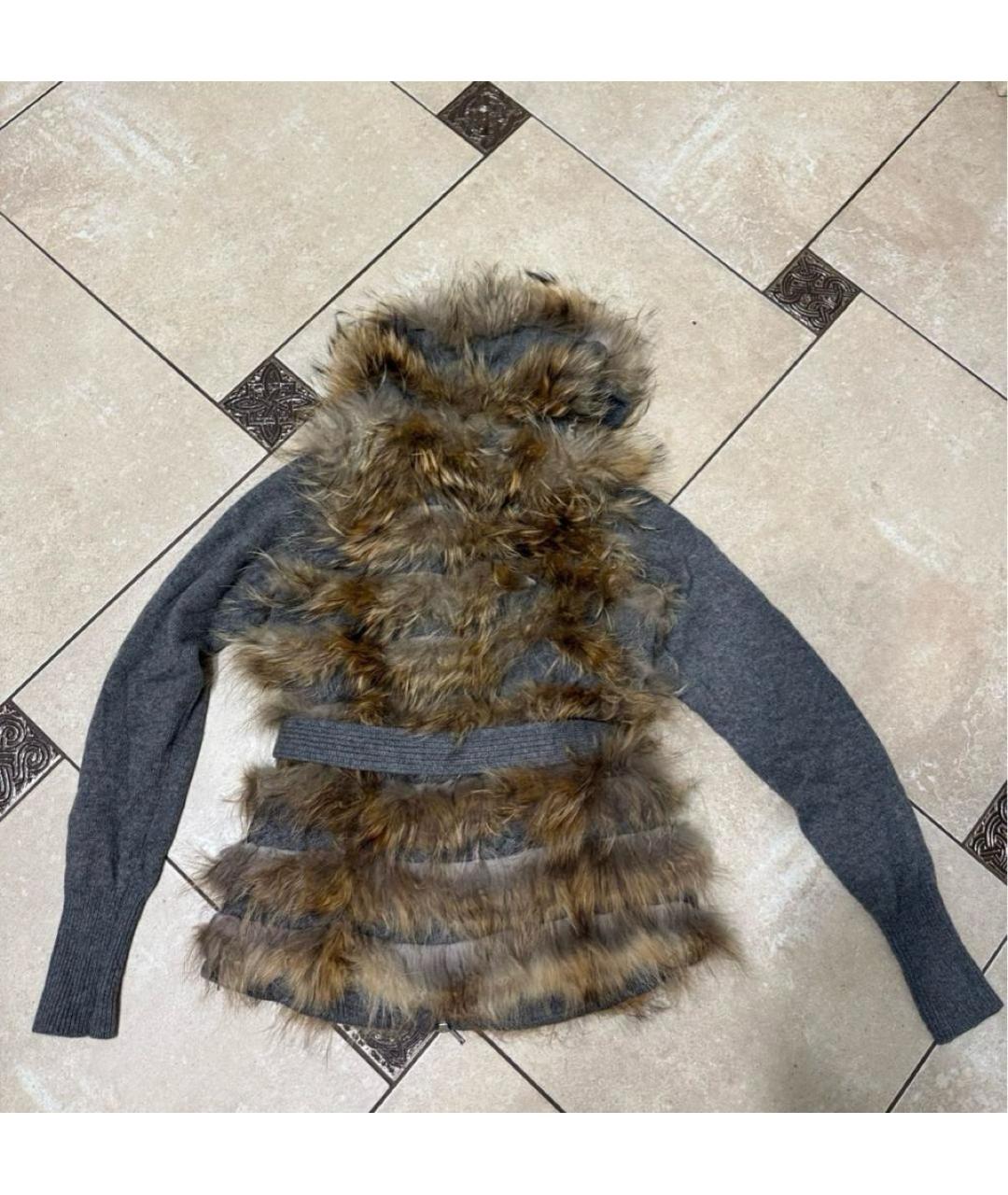 YVES SALOMON Антрацитовый кашемировый кардиган, фото 6