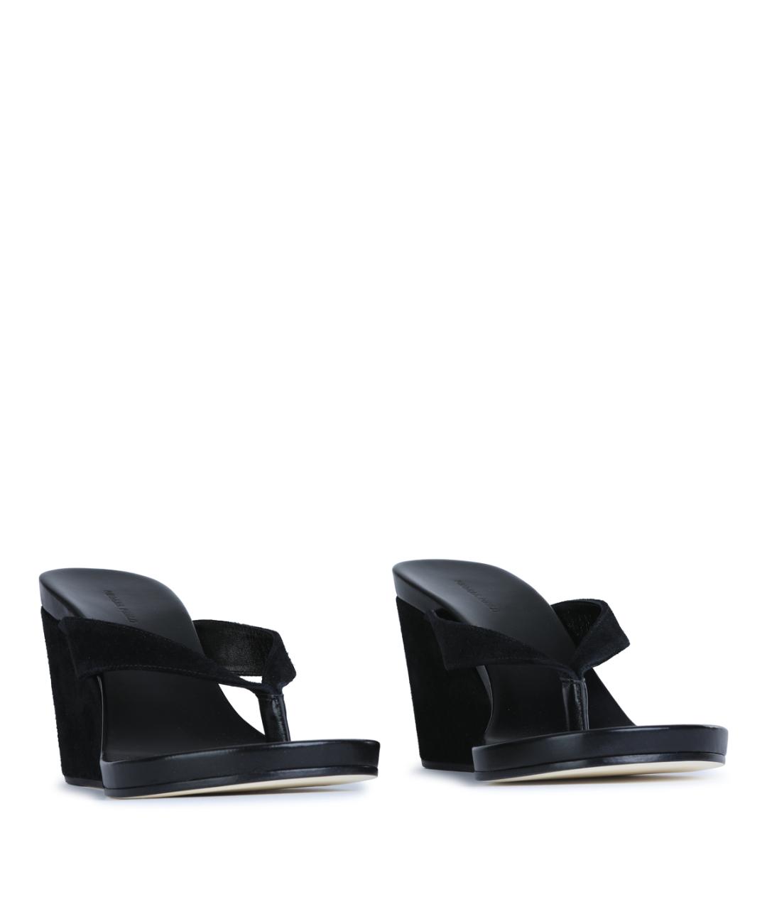 PHOEBE PHILO Черные замшевые мюли, фото 2
