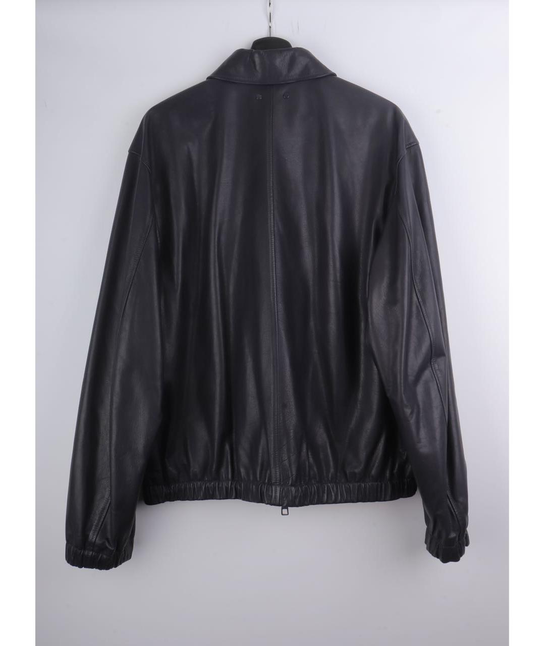 LOUIS VUITTON Темно-синяя кожаная куртка, фото 2
