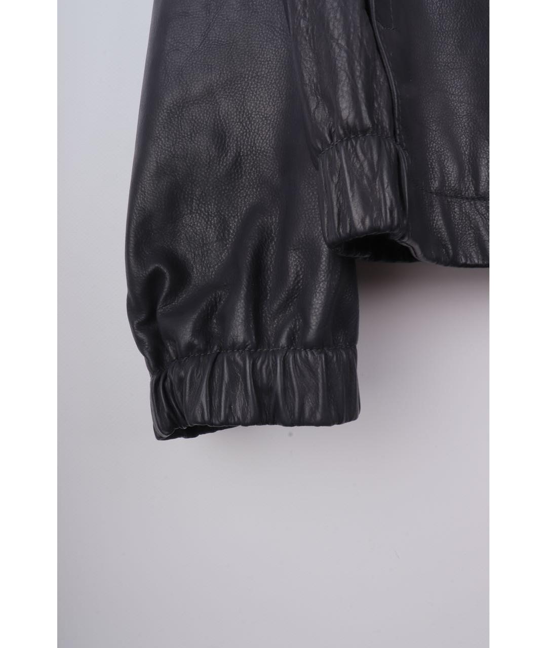 LOUIS VUITTON Темно-синяя кожаная куртка, фото 7