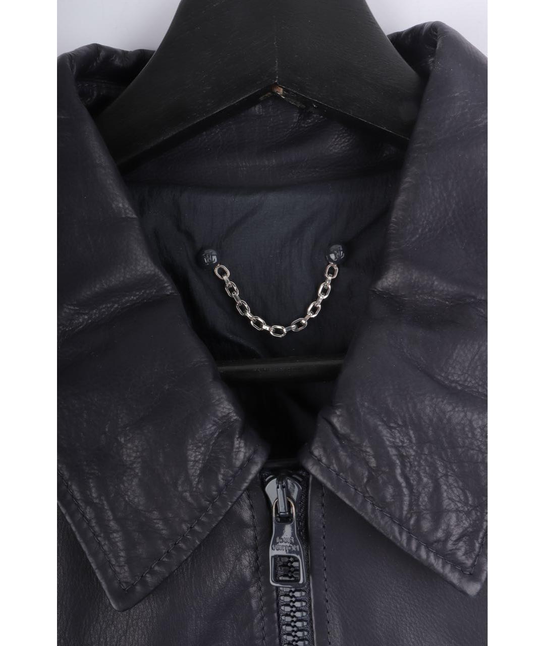 LOUIS VUITTON Темно-синяя кожаная куртка, фото 5