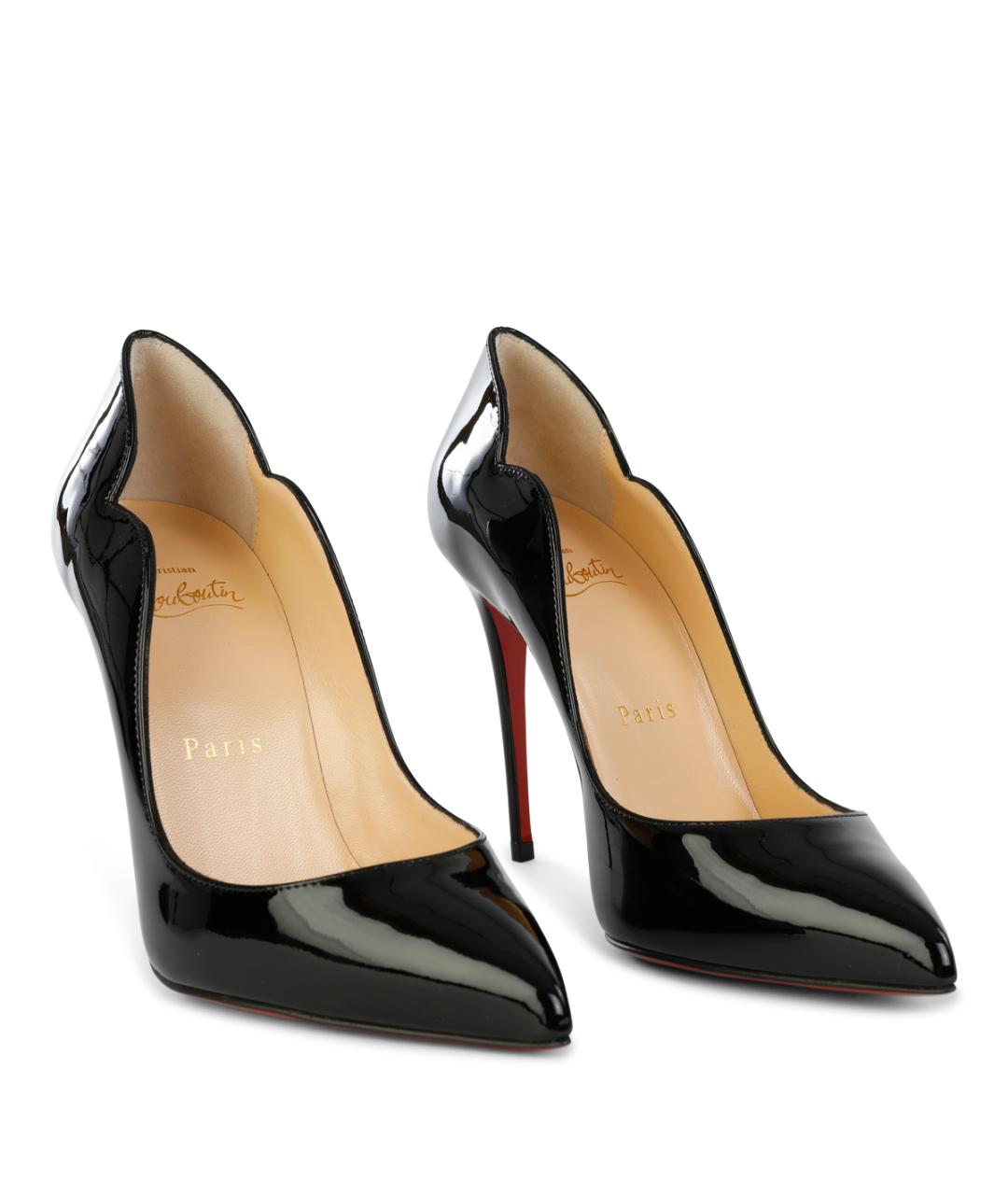 CHRISTIAN LOUBOUTIN Черные кожаные туфли, фото 2