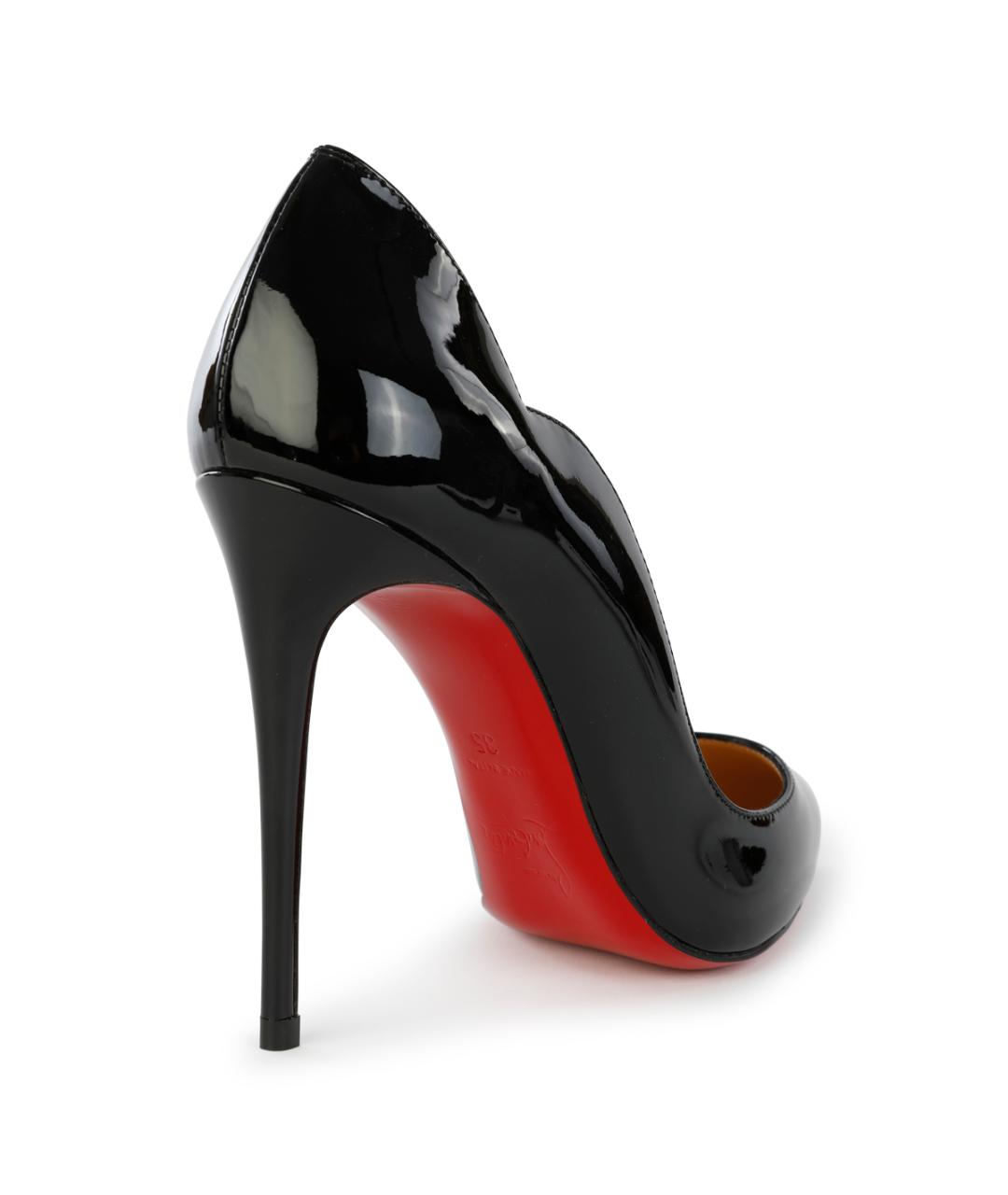 CHRISTIAN LOUBOUTIN Черные кожаные туфли, фото 3