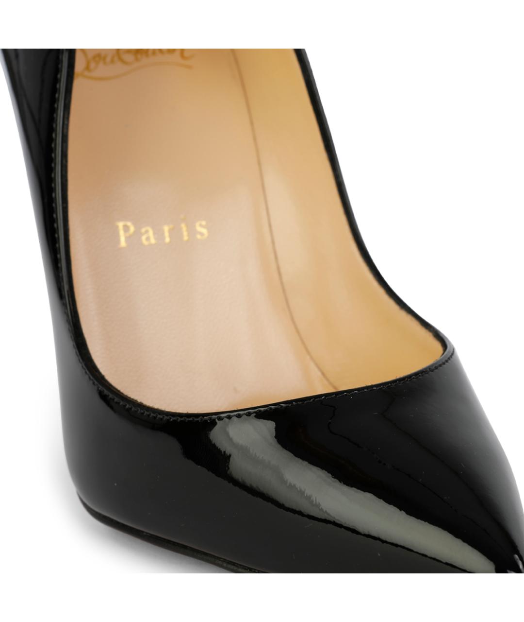 CHRISTIAN LOUBOUTIN Черные кожаные туфли, фото 4