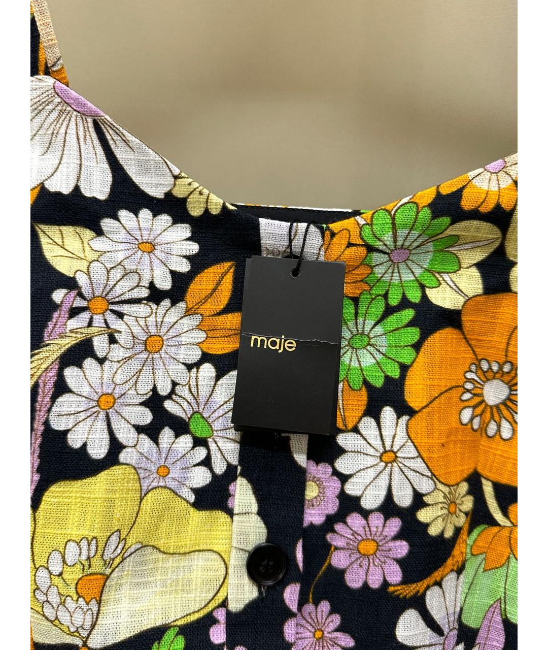 MAJE Мульти льняная майка, фото 3